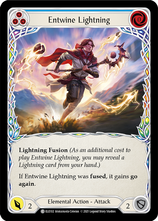 Entwine Lightning (Blue) [ELE102] (Tales of Aria)  1st Edition Rainbow Foil | The CG Realm