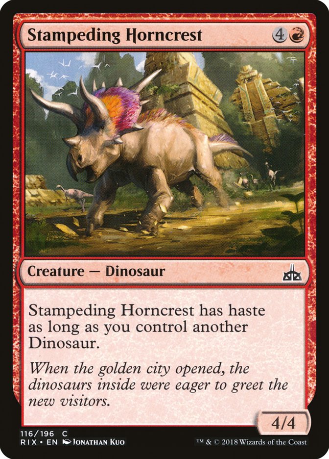 Stampeding Horncrest [Rivals of Ixalan] | The CG Realm