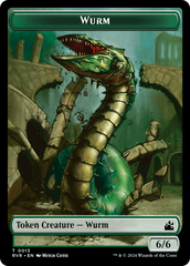 Elf Knight // Wurm Double-Sided Token [Ravnica Remastered Tokens] | The CG Realm