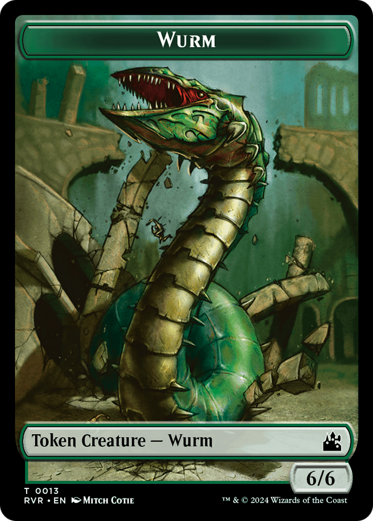 Bird // Wurm Double-Sided Token [Ravnica Remastered Tokens] | The CG Realm