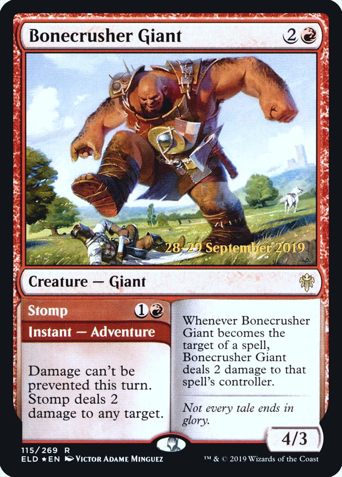 Bonecrusher Giant // Stomp [Throne of Eldraine Prerelease Promos] | The CG Realm