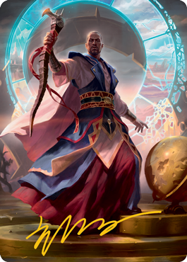 Teferi, Who Slows the Sunset Art Card (Gold-Stamped Signature) [Innistrad: Midnight Hunt Art Series] | The CG Realm