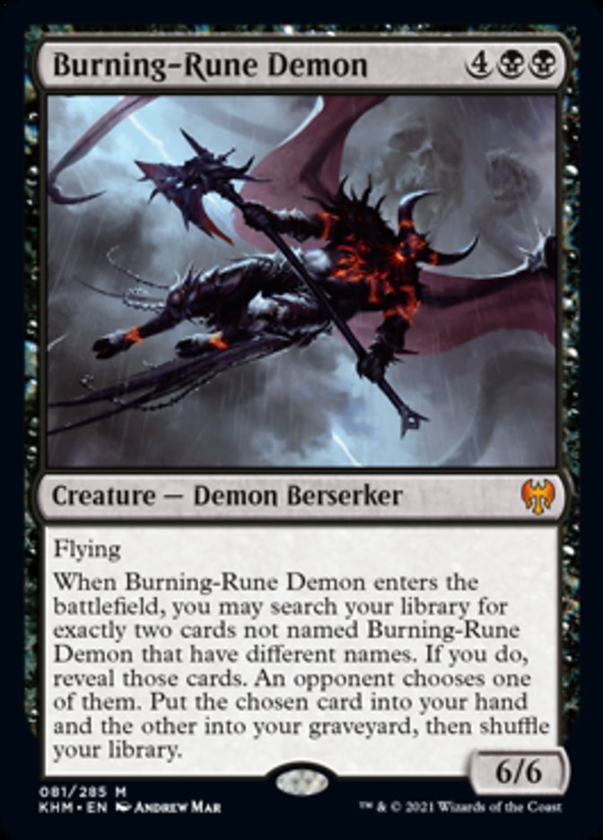 Burning-Rune Demon [Kaldheim] | The CG Realm