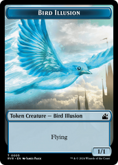 Saproling // Bird Illusion Double-Sided Token [Ravnica Remastered Tokens] | The CG Realm