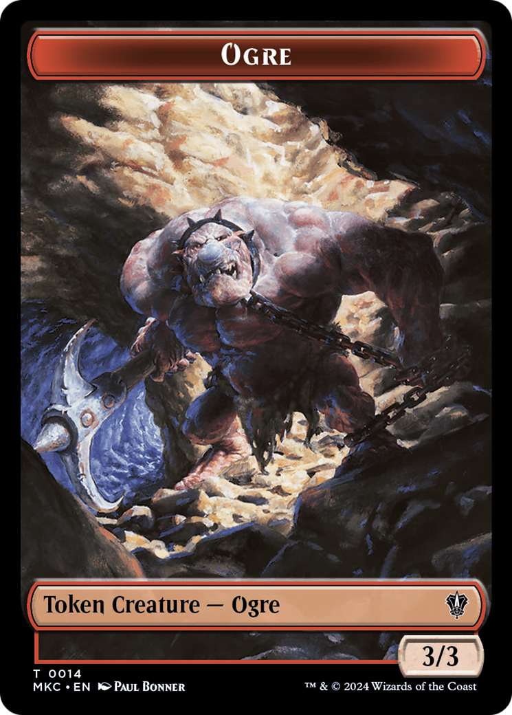 Soldier // Ogre Double-Sided Token [Murders at Karlov Manor Commander Tokens] | The CG Realm