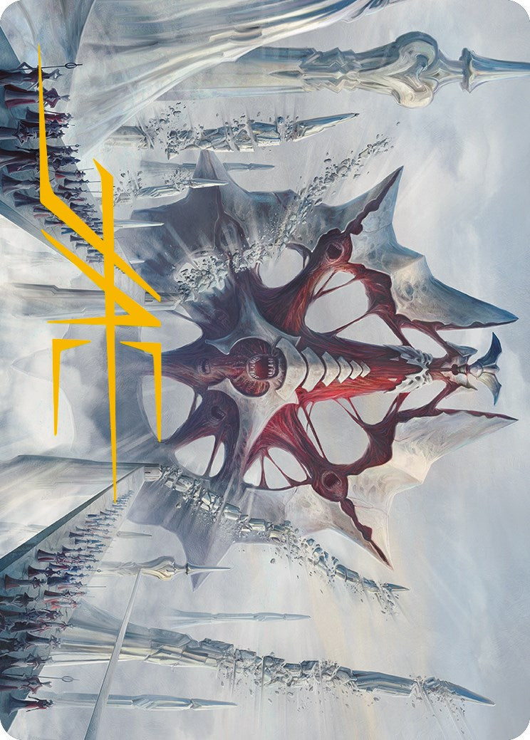 Mondrak, Glory Dominus Art Card (Gold-Stamped Signature) [Phyrexia: All Will Be One Art Series] | The CG Realm
