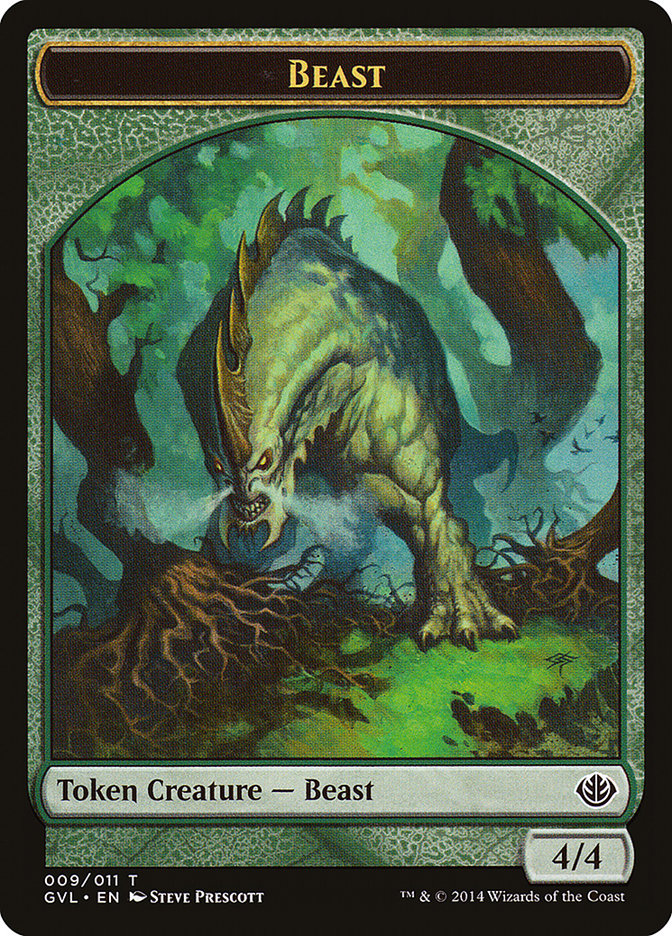 Beast Token (009/011) (Garruk vs. Liliana) [Duel Decks Anthology Tokens] | The CG Realm