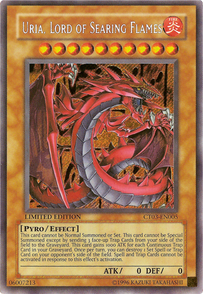 Uria, Lord of Searing Flames [CT03-EN005] Secret Rare | The CG Realm