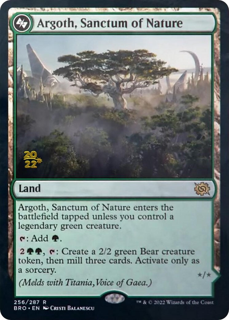Argoth, Sanctum of Nature [The Brothers' War Prerelease Promos] | The CG Realm