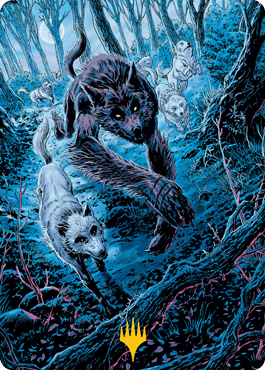 Untamed Pup Art Card (Gold-Stamped Signature) [Innistrad: Midnight Hunt Art Series] | The CG Realm
