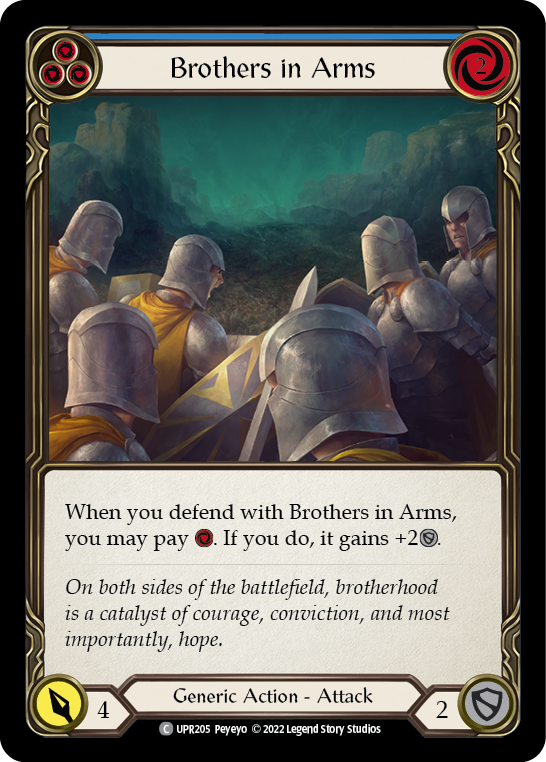 Brothers in Arms (Blue) [UPR205] (Uprising)  Rainbow Foil | The CG Realm