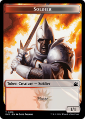 Elf Knight // Soldier Double-Sided Token [Ravnica Remastered Tokens] | The CG Realm