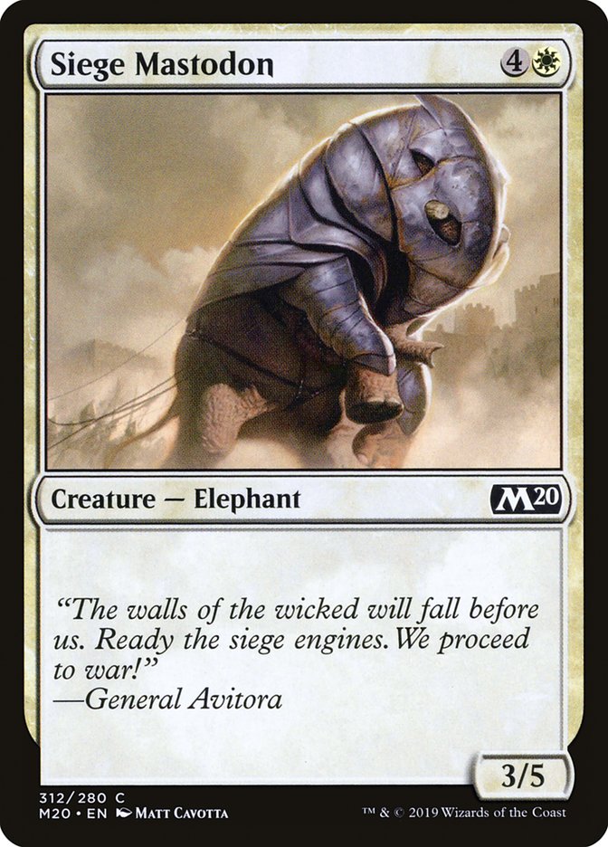 Siege Mastodon [Core Set 2020] | The CG Realm