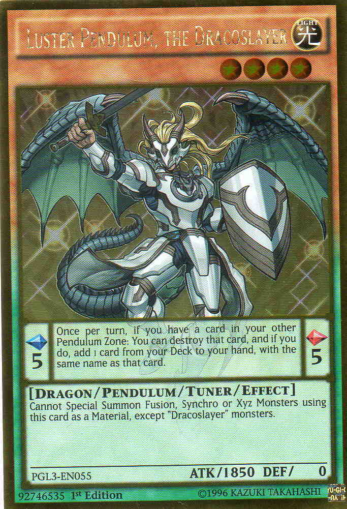 Luster Pendulum, the Dracoslayer [PGL3-EN055] Gold Rare | The CG Realm