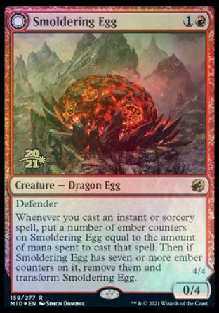 Smoldering Egg (PRE-159) - Innistrad: Midnight Hunt Promos: (Double Faced Transform) Foil