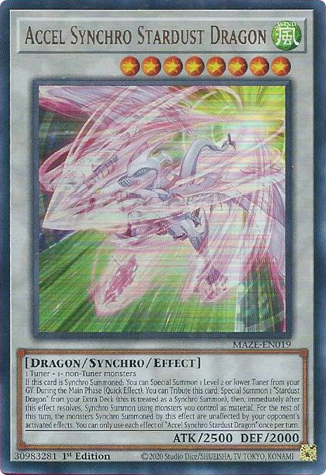 Accel Synchro Stardust Dragon [MAZE-EN019] Ultra Rare | The CG Realm