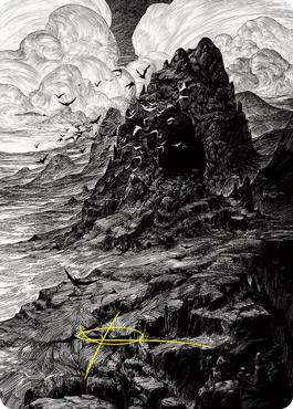 Mountain Art Card (Gold-Stamped Signature) [Innistrad: Crimson Vow Art Series] | The CG Realm