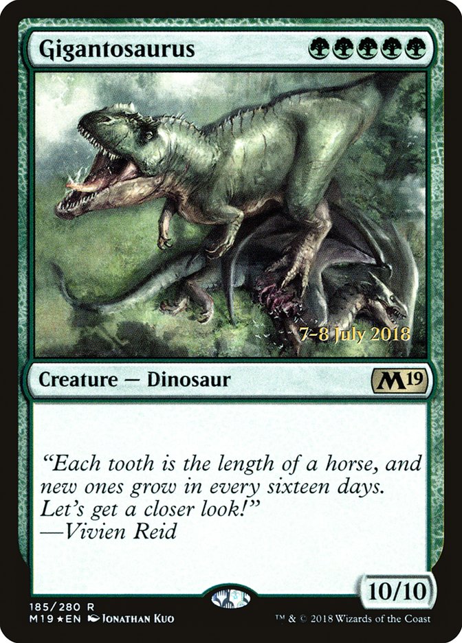 Gigantosaurus [Core Set 2019 Prerelease Promos] | The CG Realm
