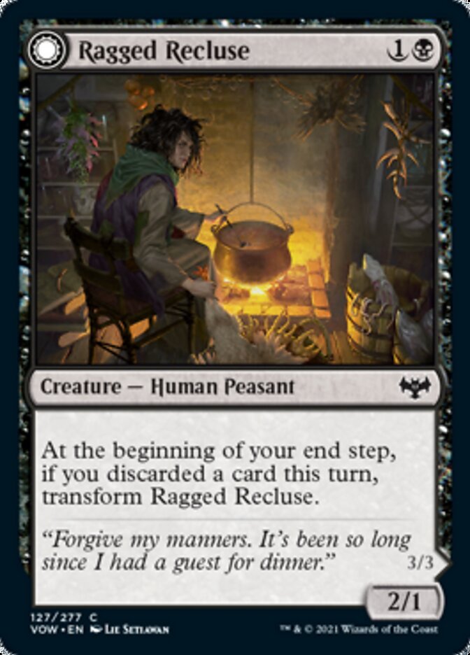 Ragged Recluse (VOW-127) - Innistrad: Crimson Vow: (Double Faced Transform)