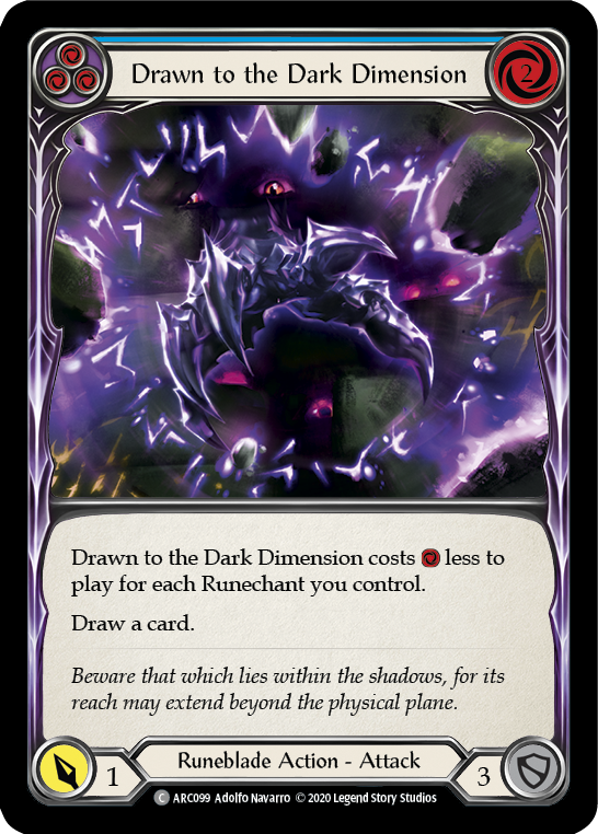 Drawn to the Dark Dimension (Blue) [U-ARC099] (Arcane Rising Unlimited)  Unlimited Rainbow Foil | The CG Realm