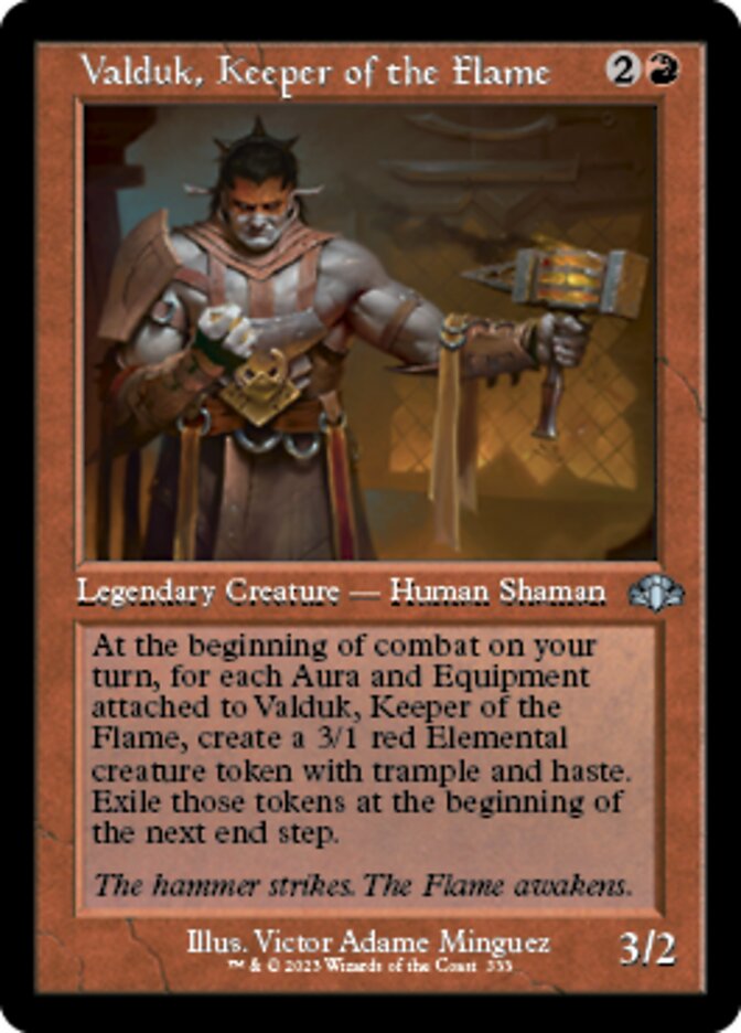 Valduk, Keeper of the Flame (Retro) [Dominaria Remastered] | The CG Realm