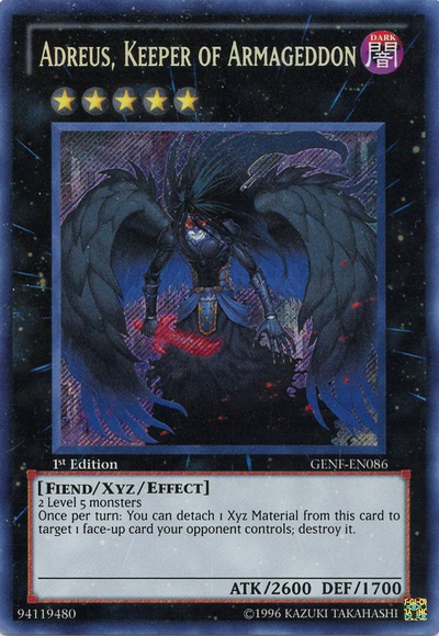 Adreus, Keeper of Armageddon [GENF-EN086] Secret Rare | The CG Realm