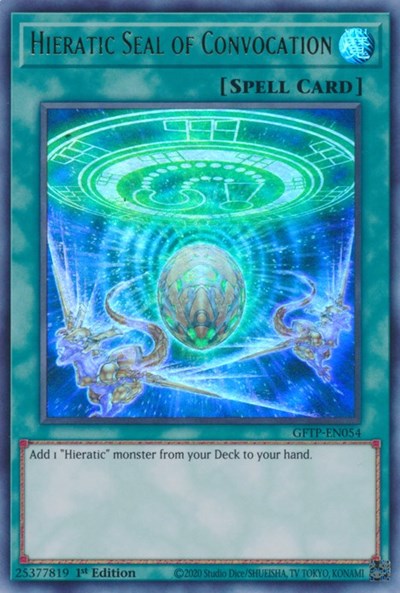 Hieratic Seal of Convocation [GFTP-EN054] Ultra Rare | The CG Realm
