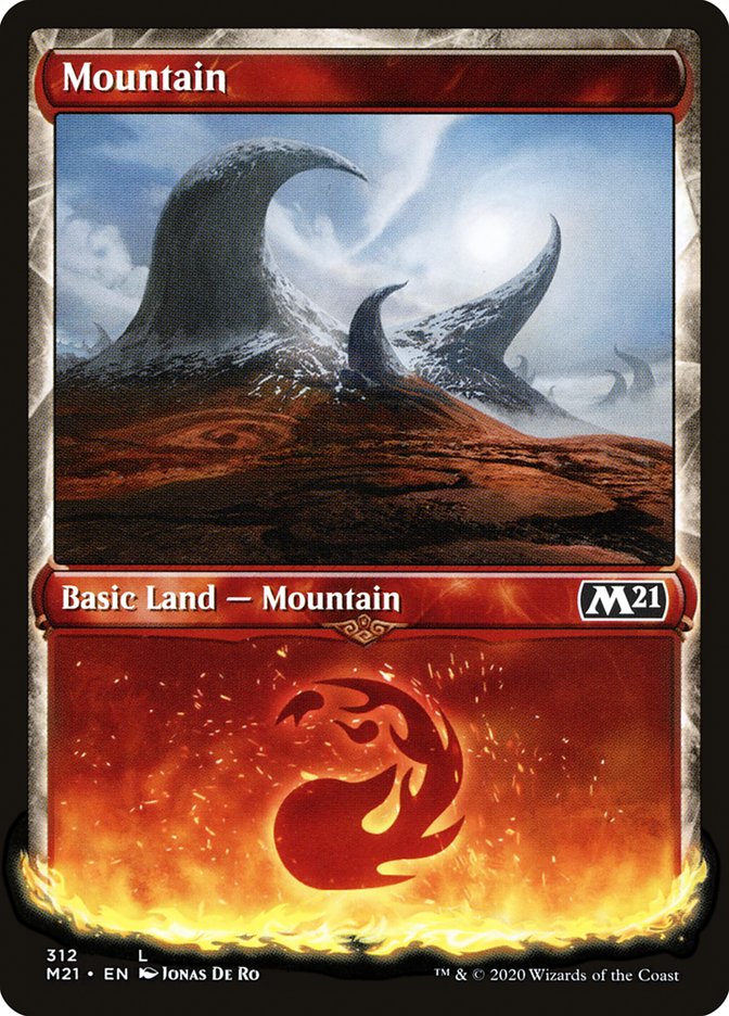 Mountain (312) (Showcase) [Core Set 2021] | The CG Realm