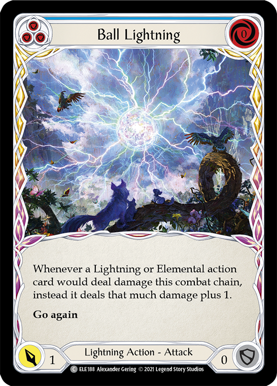 Ball Lightning (Blue) [ELE188] (Tales of Aria)  1st Edition Rainbow Foil | The CG Realm