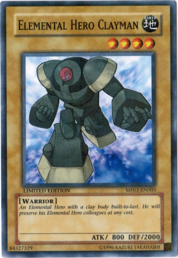 Elemental Hero Clayman [MF03-EN003] Parallel Rare | The CG Realm