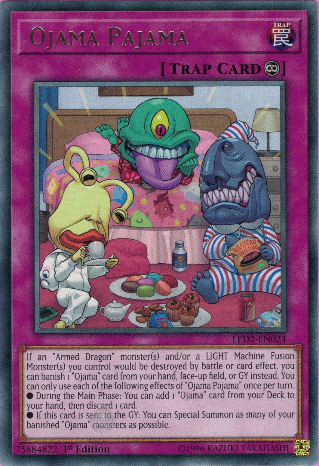Ojama Pajama [LED2-EN024] Rare | The CG Realm