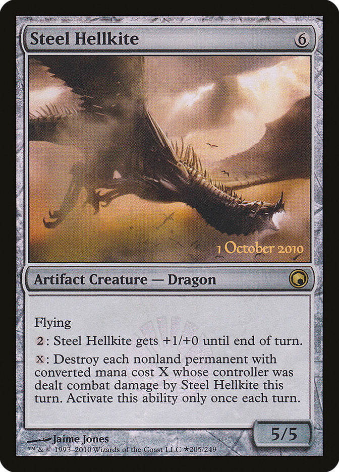 Steel Hellkite [Scars of Mirrodin Prerelease Promos] | The CG Realm