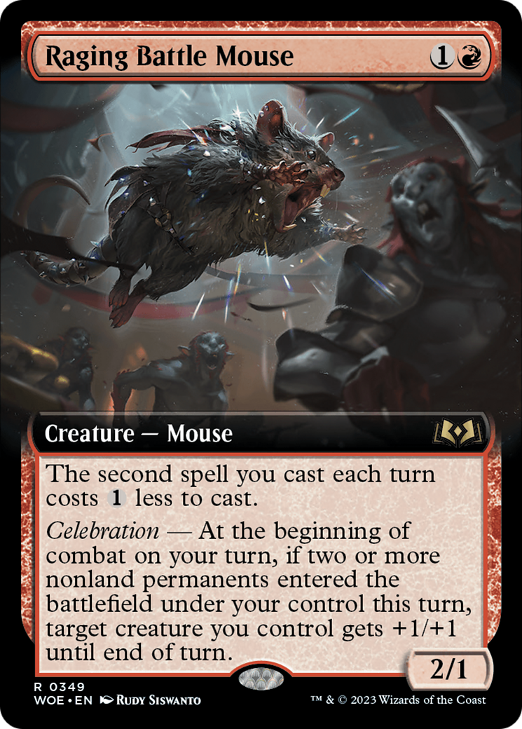 Raging Battle Mouse (Extended Art) [Wilds of Eldraine] | The CG Realm
