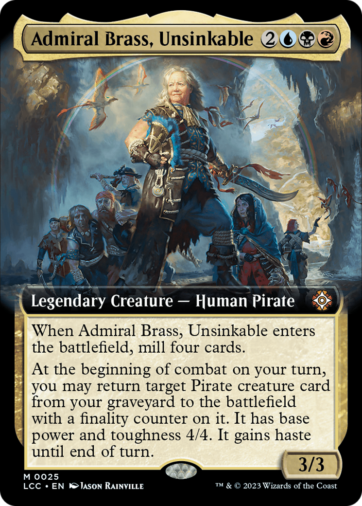 Admiral Brass, Unsinkable (Extended Art) [The Lost Caverns of Ixalan Commander] | The CG Realm