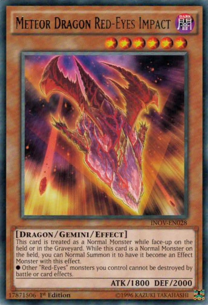 Meteor Dragon Red-Eyes Impact [INOV-EN028] Rare | The CG Realm