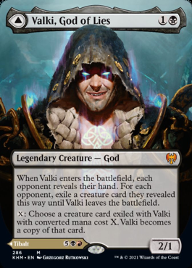 Valki, God of Lies // Tibalt, Cosmic Impostor (Borderless) [Kaldheim] | The CG Realm