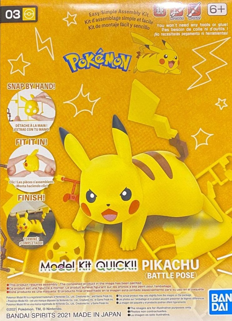 Pokemon Model Kit Quick!! 03 Pikachu (Battle Pose) | The CG Realm
