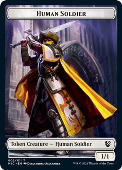 Eldrazi Spawn // Human Soldier Double-Sided Token [Innistrad: Midnight Hunt Commander Tokens] | The CG Realm