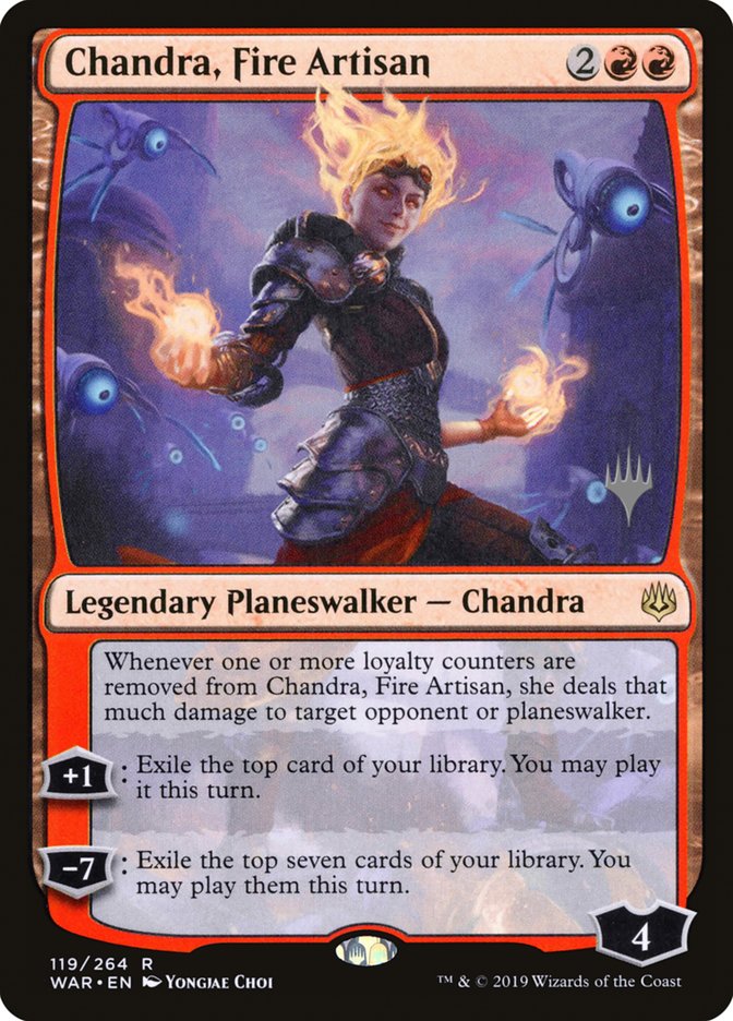 Chandra, Fire Artisan (Promo Pack) [War of the Spark Promos] | The CG Realm