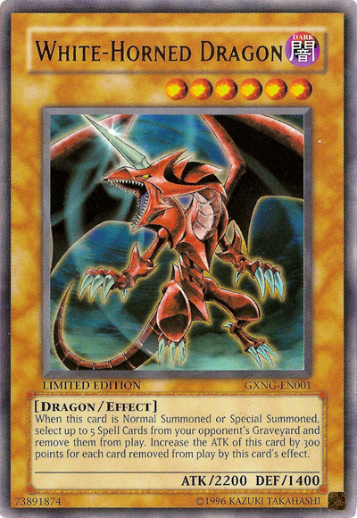 White-Horned Dragon [GXNG-EN001] Ultra Rare | The CG Realm