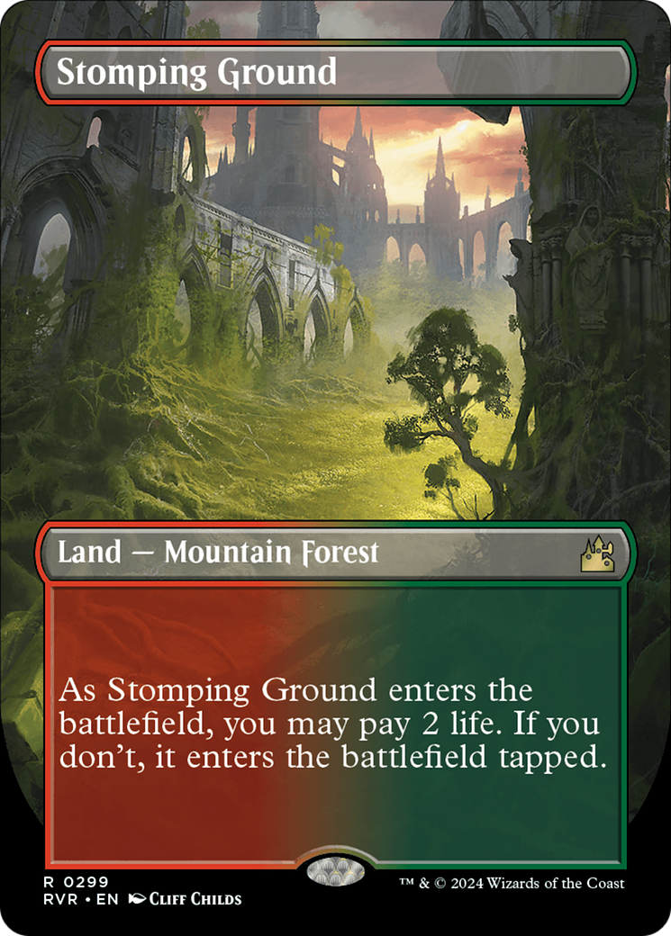 Stomping Ground (Borderless) [Ravnica Remastered] | The CG Realm