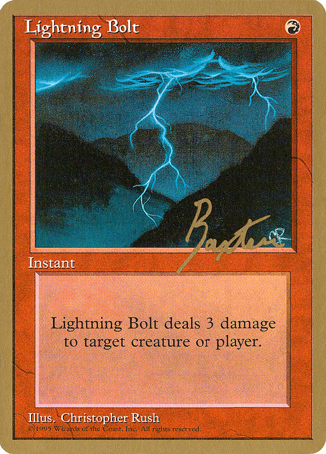 Lightning Bolt (George Baxter) [Pro Tour Collector Set] | The CG Realm