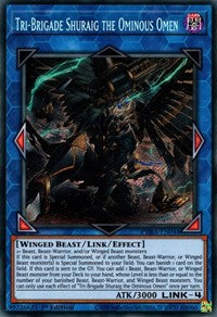 Tri-Brigade Shuraig the Ominous Omen [PHRA-EN048] Secret Rare | The CG Realm