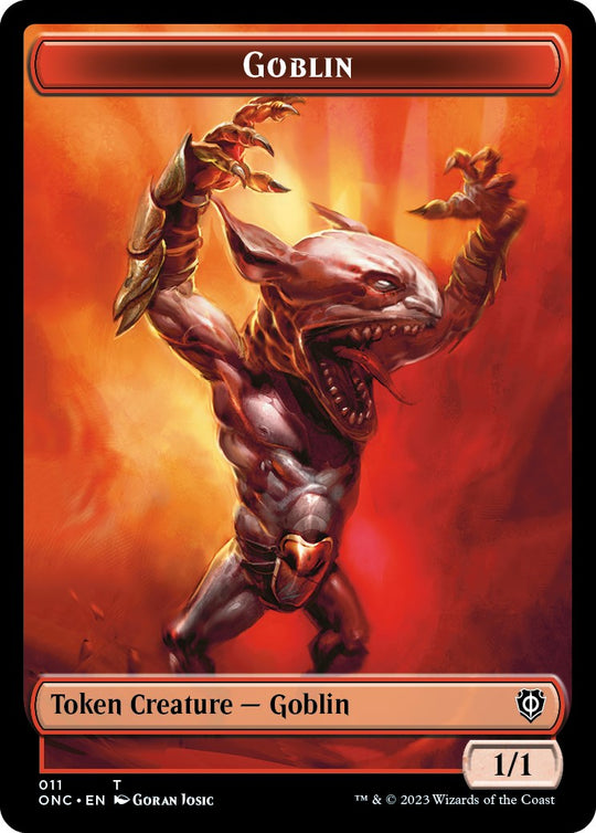 Rebel // Goblin Double-sided Token (ONC-) - Commander: Phyrexia: All Will Be One