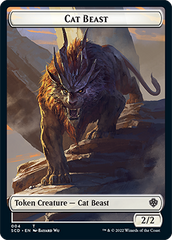 Elf Warrior // Cat Beast Double-Sided Token [Starter Commander Decks] | The CG Realm