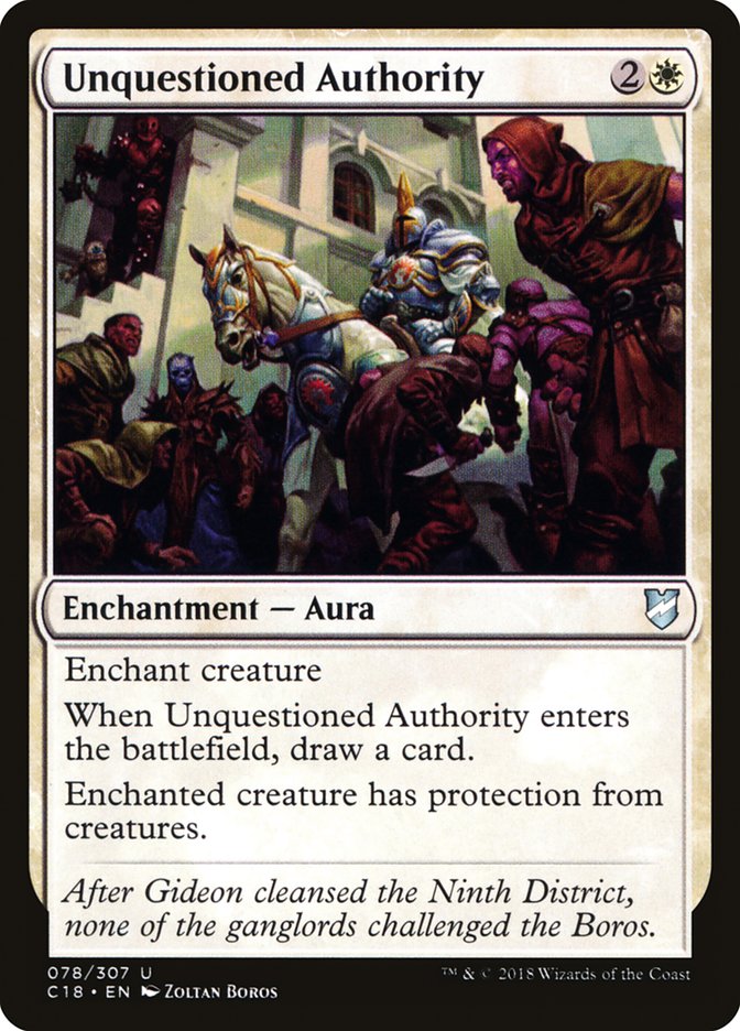 Unquestioned Authority [Commander 2018] | The CG Realm