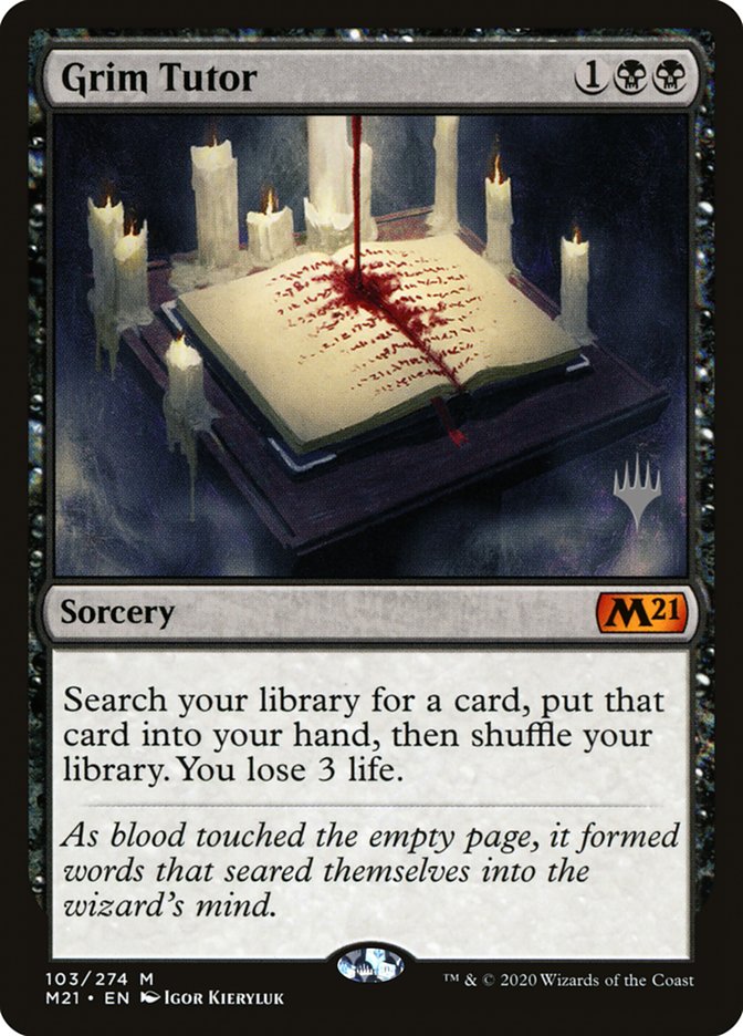 Grim Tutor (Promo Pack) [Core Set 2021 Promos] | The CG Realm