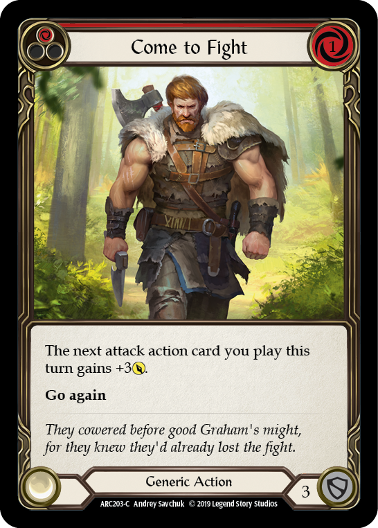 Come to Fight (Red) [ARC203-C] (Arcane Rising)  1st Edition Rainbow Foil | The CG Realm