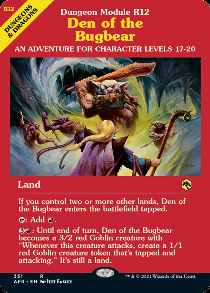 Den of the Bugbear (Dungeon Module) [Dungeons & Dragons: Adventures in the Forgotten Realms] | The CG Realm