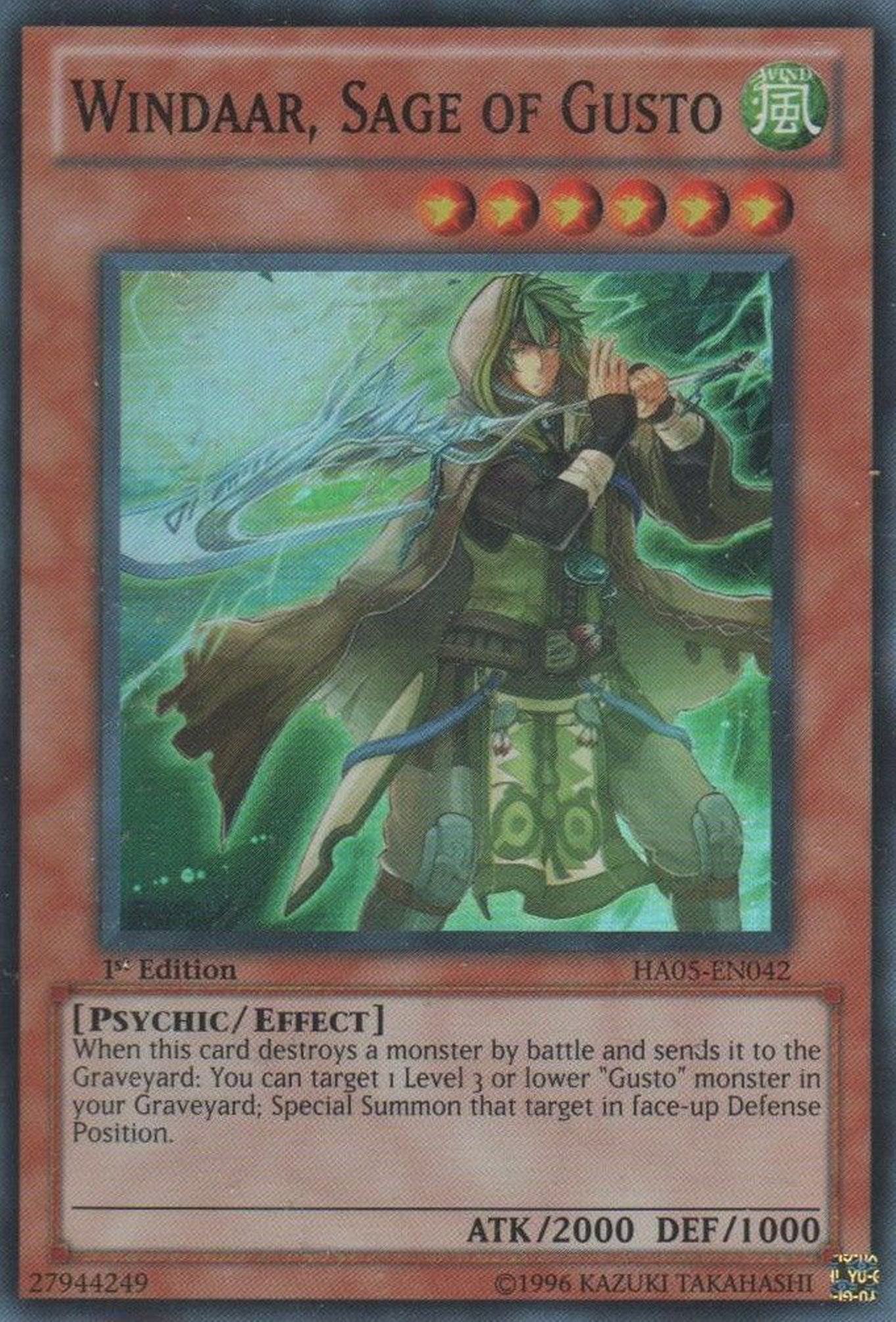Windaar, Sage of Gusto [HA05-EN042] Super Rare | The CG Realm